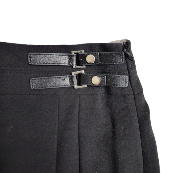 WHBM Tailored Decorative Double Side Buckle & Side Slit Skirt Size 0 - Picture 2 of 7